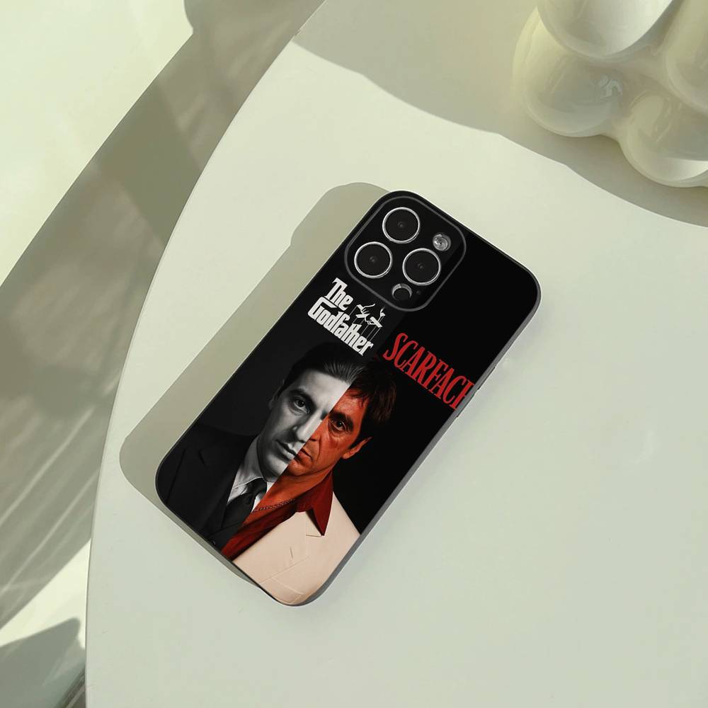 S-Scarface-Fashion Hot Phone Case For iPhone 17,16,15,14,13,12,11 Pro Max,16Plus,XS Soft Black Cover