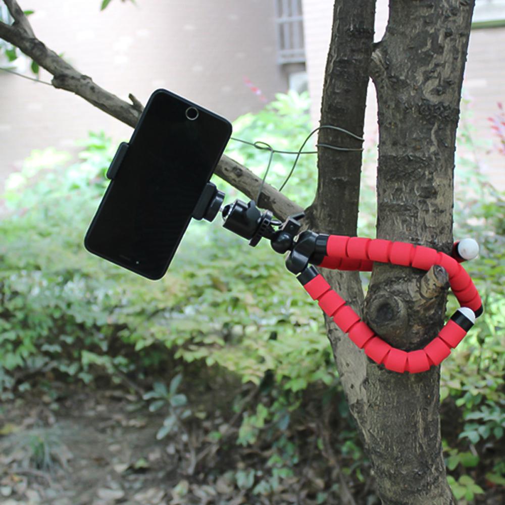

Portable Mini Octopus Tripod Stand with Phone Holder for Live Streaming Selfie червоний