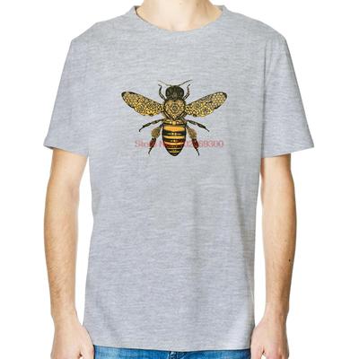 Bienenzeichnung Motte Insekt Tattoo Grafik T-Shirts Sommer Mode T-Shirts Tops Baumwolle Neue Hemden und T-Shirts Unisex Print T-Shirt