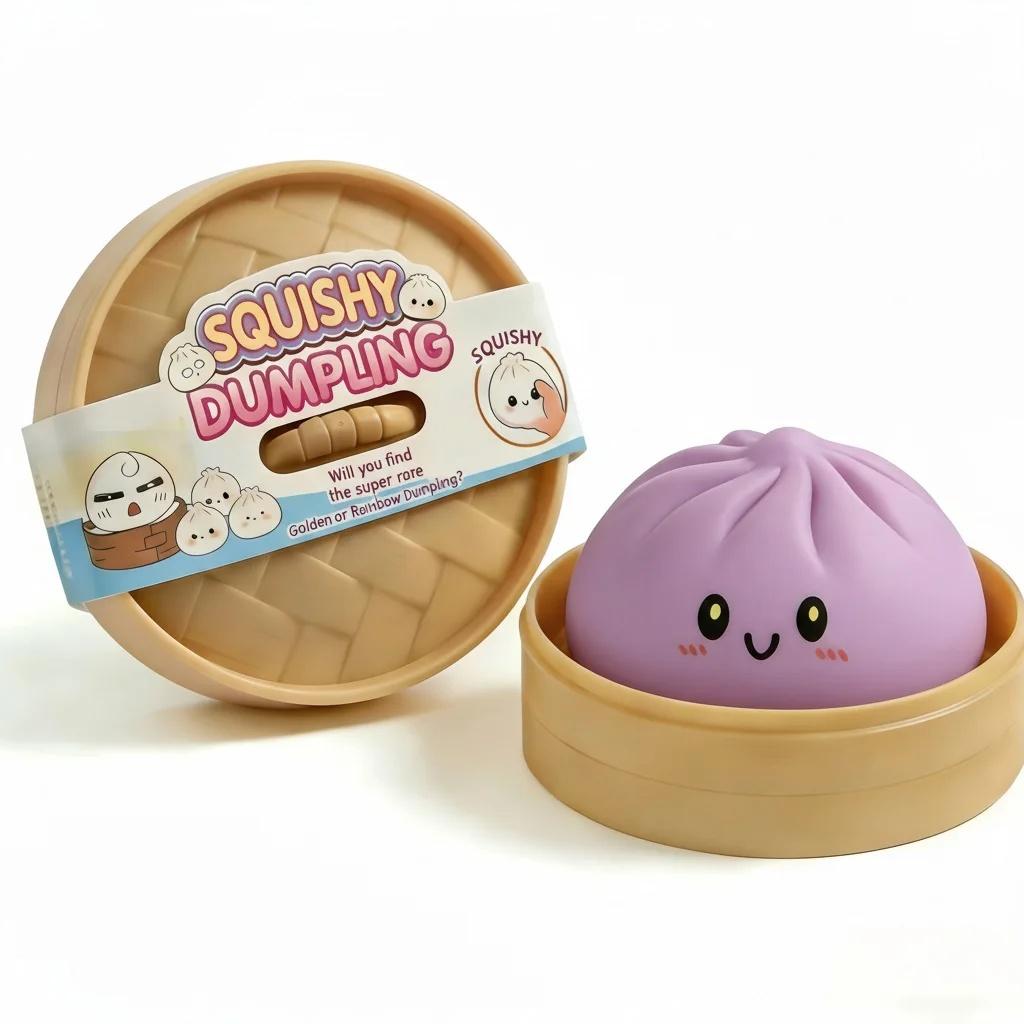 Dumplings Squishy Stress Balls Fidget Sensory Toy  Dumplings Squishy Soft Squeeze Decompression Dough For Adults