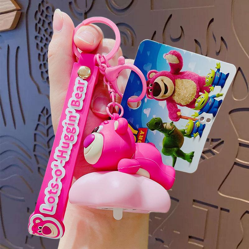 

Cute Anime Figure Bag Night Light Keychain Bag Pendant Celebrity Atmosphere Light Keychain Car Keychain Accessories