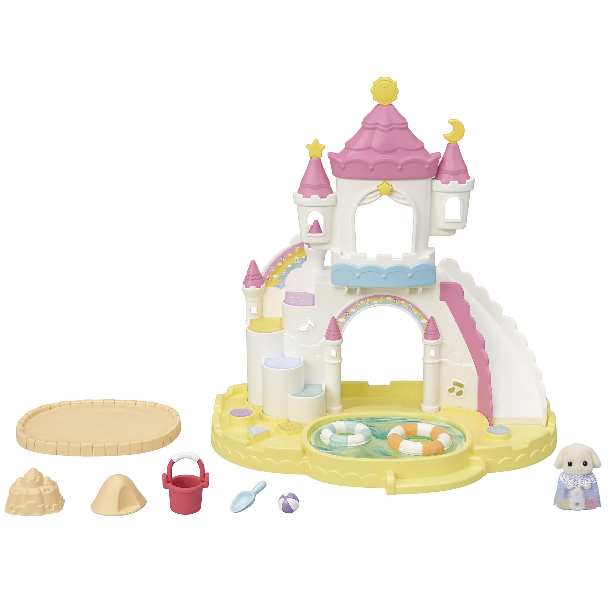 

EPOCH Sylvanian Families Hoikuen Play Equipment ST Mark Certification 3 Years Old and Up Toy Dollhouse Sylvanian Families [Castle Osunaba/Pool Set]