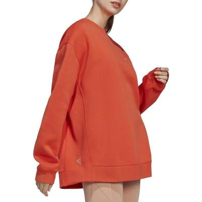 Solid Color Sweatshirt Women's Orange Red HR2199