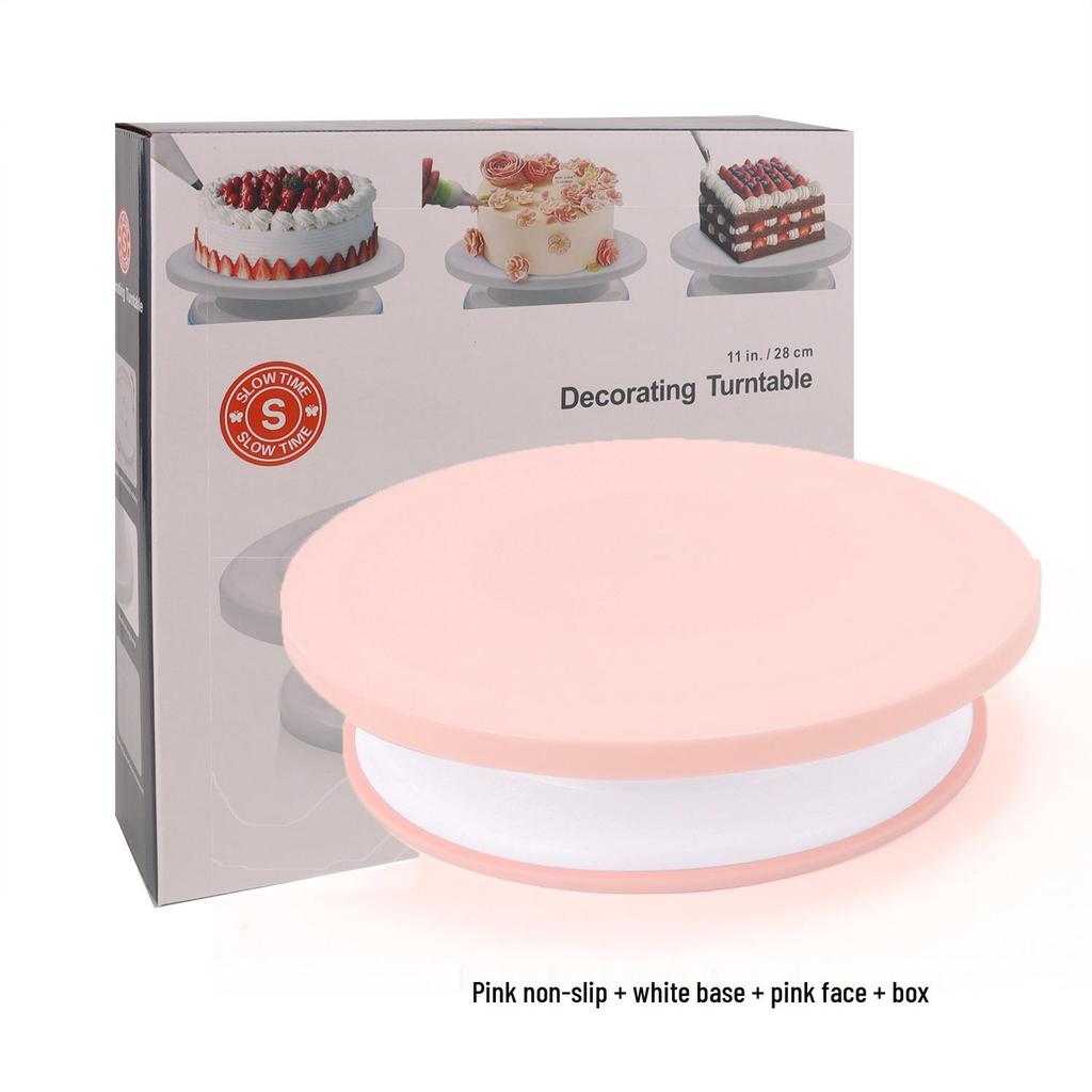 360° Rotating Cake Decorating Turntable - PP Plastic Tools for Cake Decoration