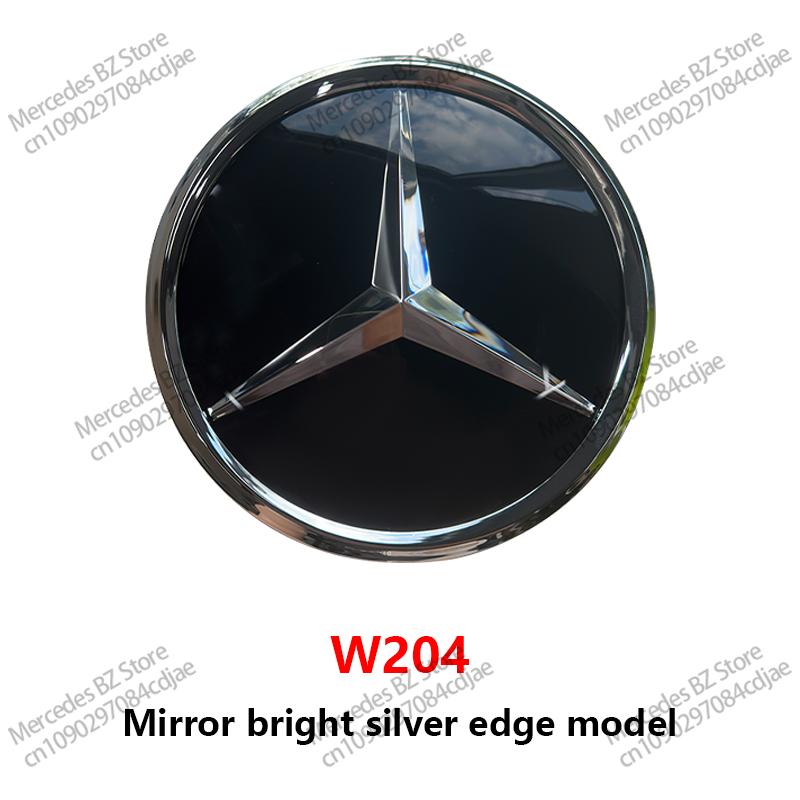 VRF2 Car Front Grille Emblem Star Badge Logo Chrome black Silver 3D Mirror Grid For For Mercedes Benz W205 W204 W213 W253 C300