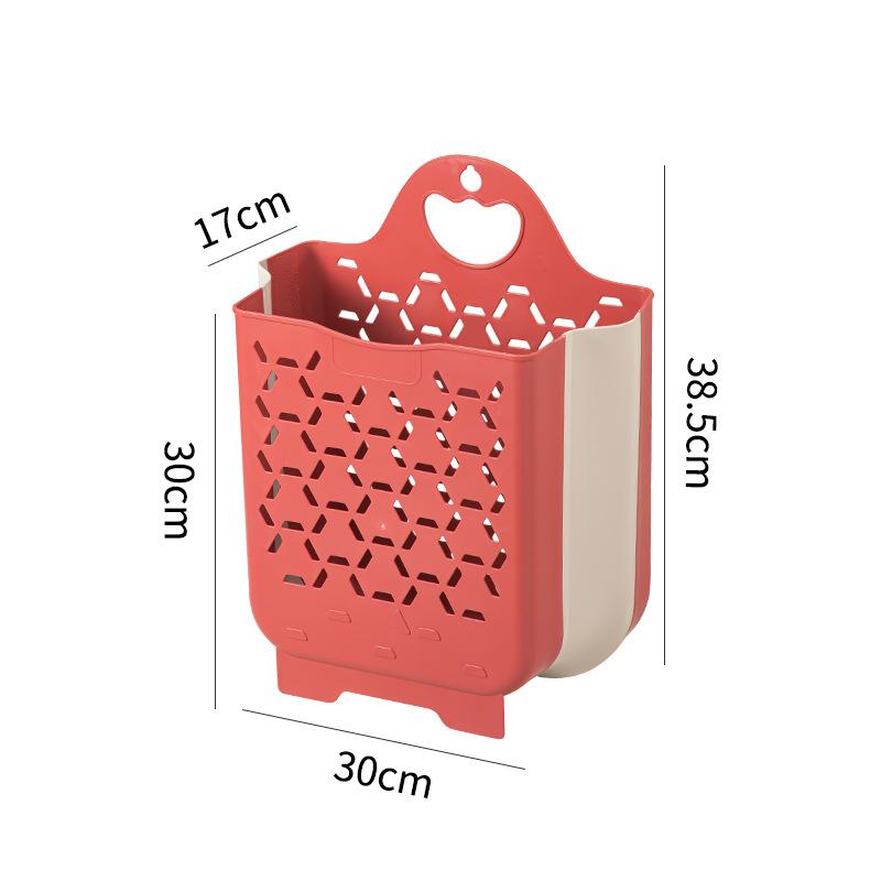 

Портативная пластиковая складная корзина для белья для дома, полая, настенная, для ванной комнаты, корзина для хранения грязной одежды, органайзер для игрушек, аксессуары красный