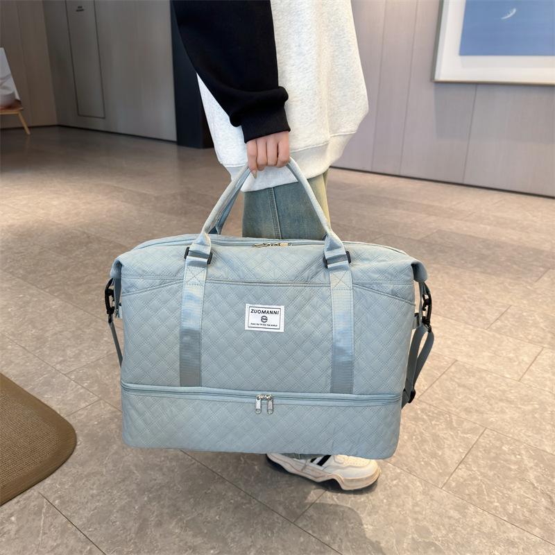 Large Capacity Shoe Bin Multi-pocket Classification Portable Travel Bag Dry Wet Separation Sports Gym Bag Can Be Used for Pulling Rod