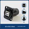 Type-D USB Wall Socket Mount: Dual Port Solderless Pass-through Adapter