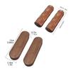 2Pcs Wooden BBQ Plate Handle Burn Protection Insulated Grips Portable Grill Pan Handle  Camping