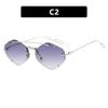 Ladies Rimless Polygon Sunglasses Women Brand Designer Trendy Gradient Sunglasses Female Candy Glasses UV400