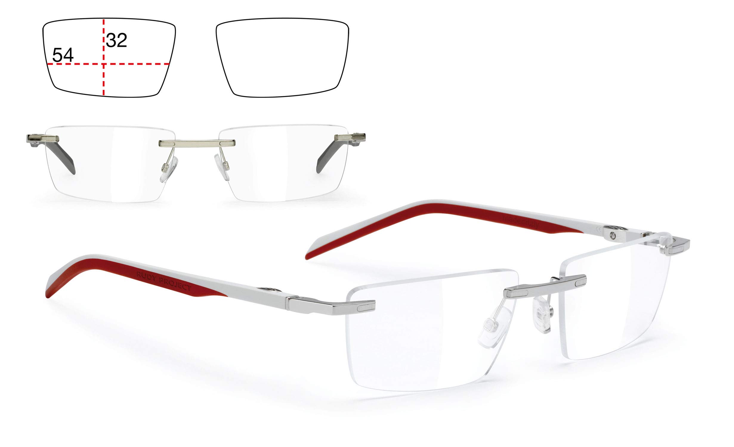 

RUDYPROJECT Sports Utility Frame Golf Bicycle Road Bike Glasses SPYLLO Rimless SUF Grey Bordeaux Shape A ML31GK93A