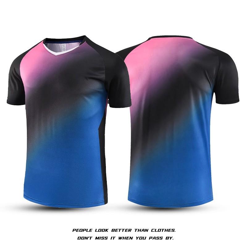 Quick-Dry Badminton Set Men Women Sportswear Training Outfit Striped Gym Running Volleyball Tennis