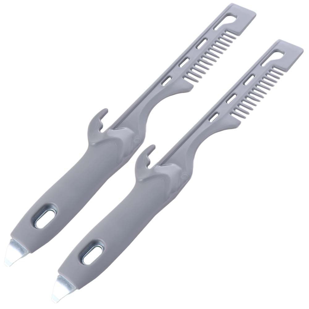 2Pcs Paint Paddle Manual Paint Mixer Plastering Reusable Handheld Paint Stirrer Gray Compact Paint Brush Comb