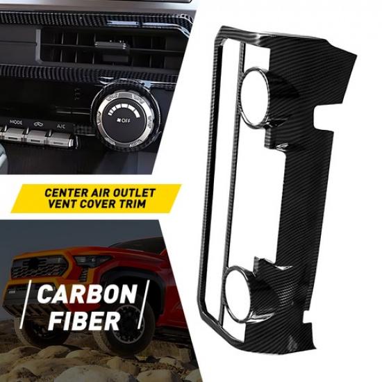 Carbon Fiber Center Air Outlet Vent Cover Trim For Toyota Tacoma 2024 2025 2026