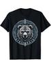Unisexs Viking Berserker Bear Pattern Tshirt Nordic Warrior Printed Short Sleeved Shirt Suitable for Casual Wear All Year Round