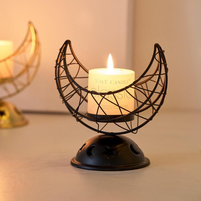 Handheld Crescent-shaped Metal Incense Burner Golden Living Room Desktop Incense Burner Decoration