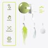 Door Hanging Electric Cat Feather Toy Smart Self Play Cat Teaser Toy Automatic Cat Toy with Feather Fluffy Ball And Tassel for Indoor Cats
