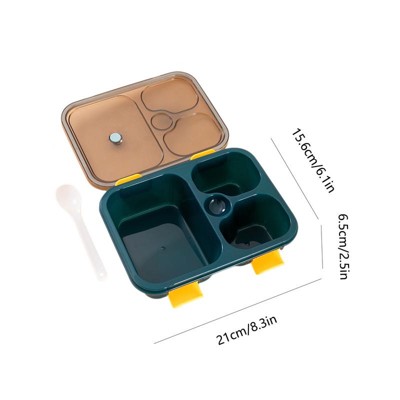 Lunchbox For Kids Food Grade Lunchbox Container 4 Compartments Lightweight Leakproof Sauce Container Lunch Box With Lockable Lid