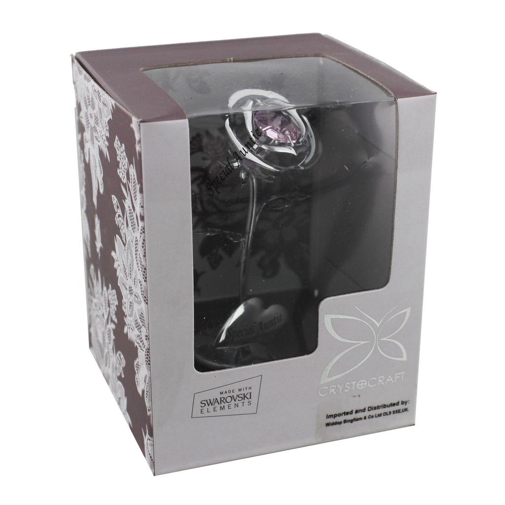 Crystocraft Special Auntie Rose Celebration Ornament