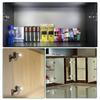 10pcs Auto-On LED Hinge Light Semi-Recessed Battery-Operated Under-Cabinet Lighting for Home Office Wardrobe Kitchen Closet Lamp