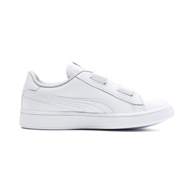 Кроссовки Puma Smash v2 Leather Little Kid Triple White Kids 365173-02 28 — фото 2