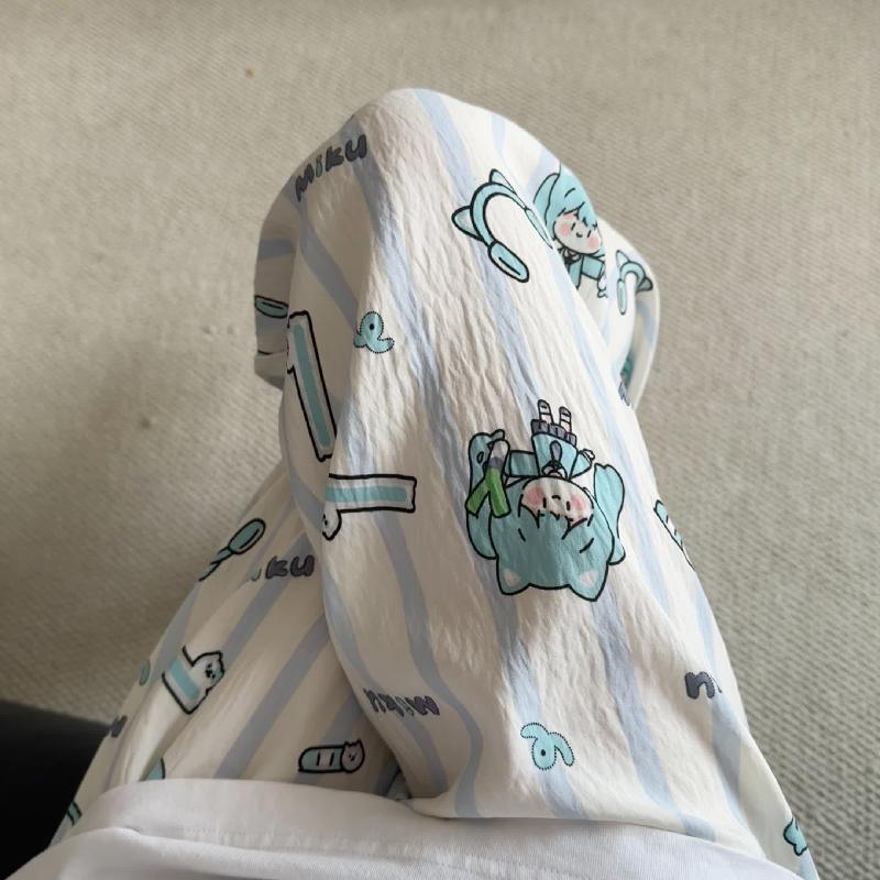 Women s Cloud Cotton Lapel Pajama Pants - Summer Loose Fit, Wear Indoors or Out M-L