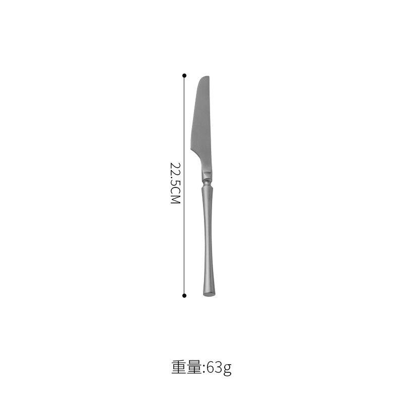 304 stainless steel knife, fork, spoon, western tableware, dessert spoon, fork, steak knife and fork set, small waist French knife and fork.