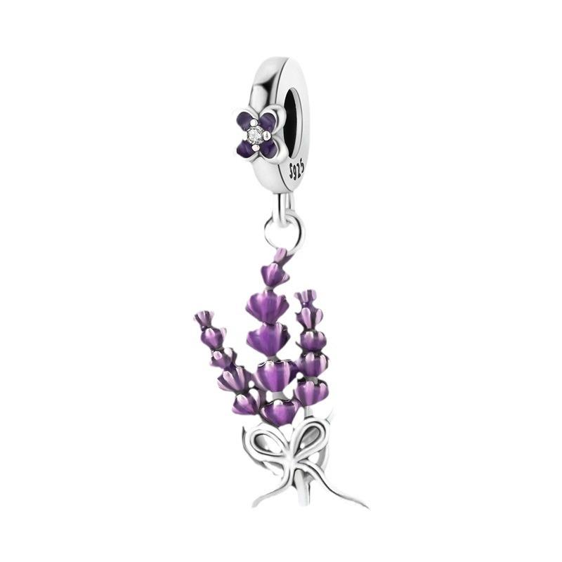 Cactus Pendant White Copper Plated 925 Silver Pendant Beads Diy Bracelet Necklace