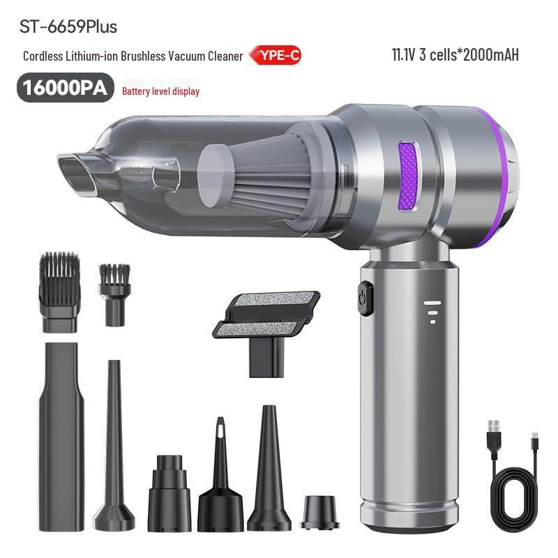 High-Power Cordless Brushless Car Vacuum: Suction, Blowing, Dust Removal, Inflation