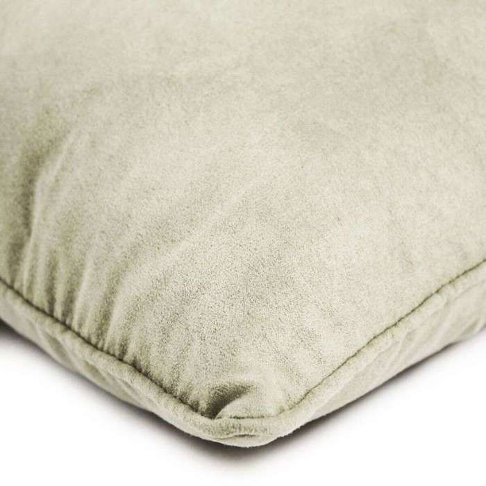 Coussin en suédine beige clair 40x40