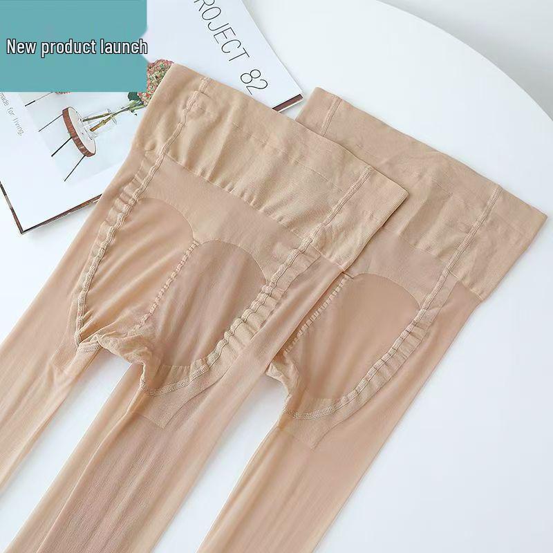 Ultra-Thin 0D Black Nylon Stockings for Women: High-Waist, Tummy Control, Leg-Like Effect, Peach Buttock, Sexy Skin-Beautifying Pantyhose