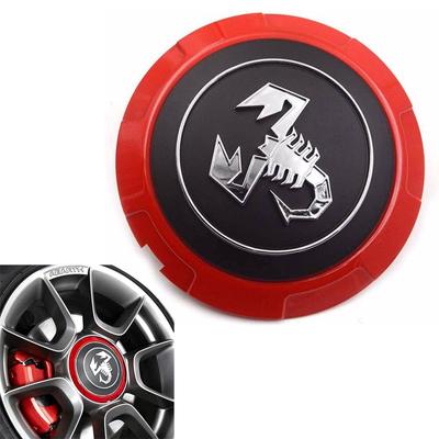 4 Tapacubos Centrales de Rueda de Escorpión para Abarth 133mm con Insignia de Logo de Escorpión Fiat500 Punto
