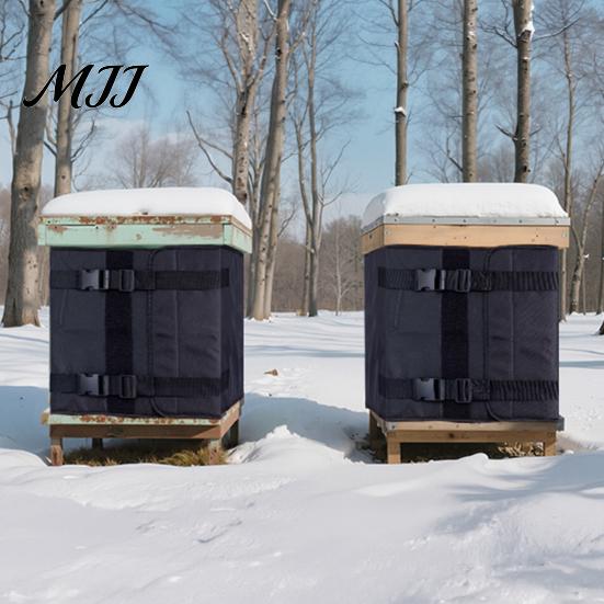Außen Bienenstock Thermohülle Winterabdeckung für 8 und 10 Waben Bienenstöcke, Isoliert 600D Oxford Stoff Kaltwetter Bienenstockabdeckung, Isolationsschutz