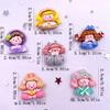 10 STÜCKE Kawaii Harz Bunt 3D Cartoon Blume Schleife Mädchen Flache Rückseite Stein Figuren Scrapbook DIY Schlüsselanhänger Dekor Zubehör