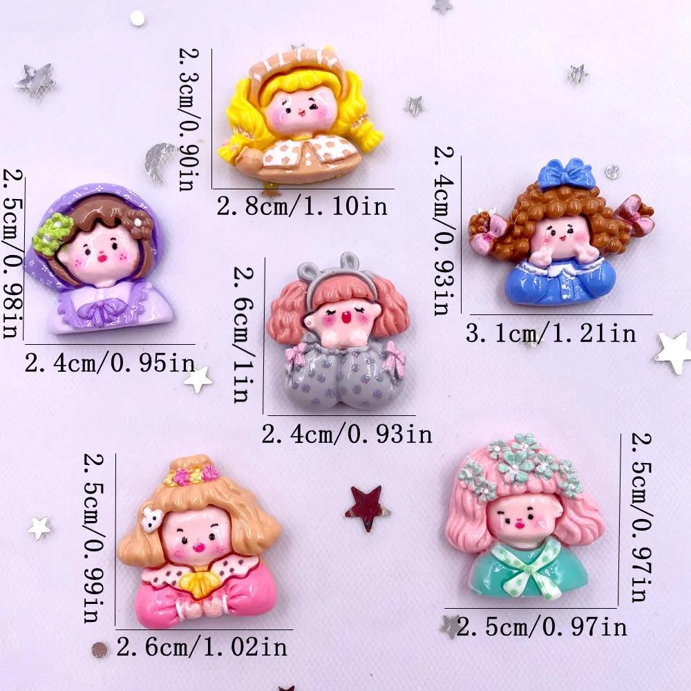 10 STÜCKE Kawaii Harz Bunt 3D Cartoon Blume Schleife Mädchen Flache Rückseite Stein Figuren Scrapbook DIY Schlüsselanhänger Dekor Zubehör