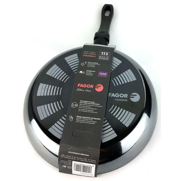 Poêle à Frire Induction 20 cm Acier Émaillé, Antiadhésif Écologique sans PFOA FAGOR Indutherm Noir 01083