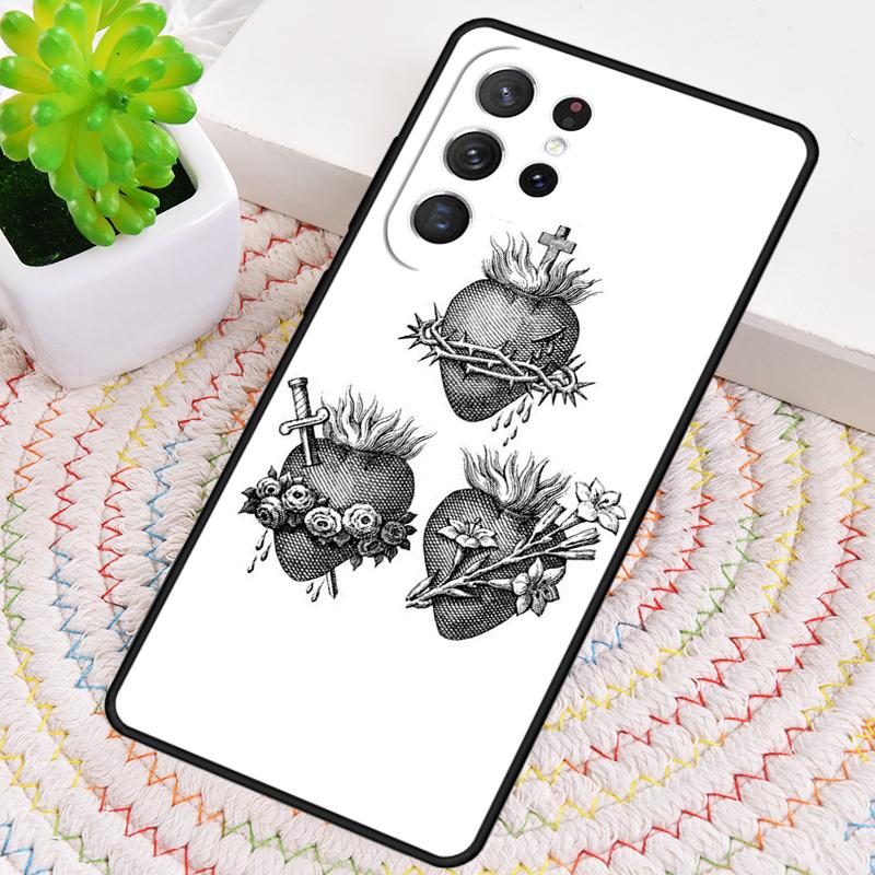 Hearts of the Holy Family Silicone Phone Case For Samsung Galaxy note 10 pro S26 S25 S24 S23 S22 S21 Plus S25Ultra Capa Cover