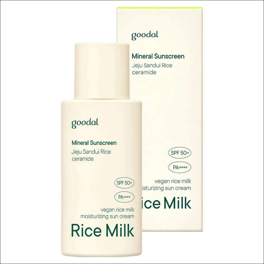 

[Goodal] Vegan Rice Milk Moisturizing Sun Cream SPF50+ PA++++ - Gentle Hydration & Strong UV Protection, 50ml | Olive s K-beauty 50nl, 1EA