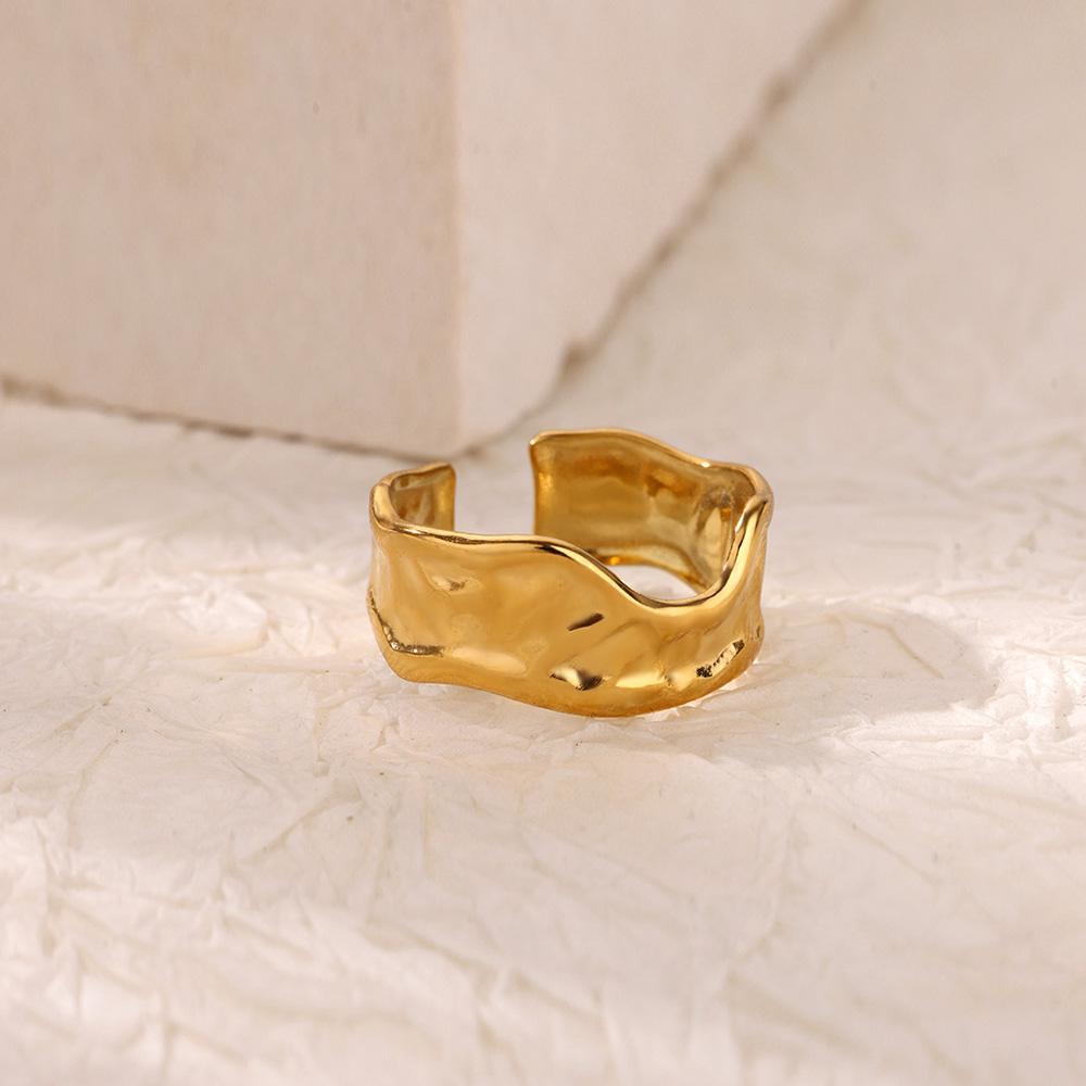 Double Heart Rings For Women Gold Color Stainless Steel Open Adjustable Ring Female Fashion Party Wedding Aesthetic Jewelry Gift