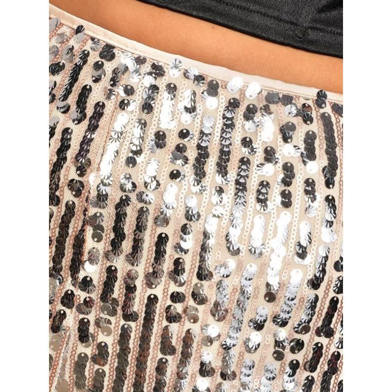 Export Single Lu Home Atmosphere High Cold Goddess Stage Banquet Party Sequin Shining High Waist Sexy Pants Loose Pants