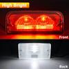 Center High Mount Stop Light Third Brake Light With Indoor LED Lamp Compatible With 1992- Ford E150 E250 E350 E450 E550 Econoline Super Duty Replaces