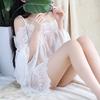 Lady Lace Mesh See-Through Briefs Erotic Nightdress Sleeve Sleepwear