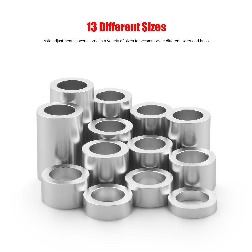 13-Piece Harley Motorcycle Bobber Wheel Spacer Set, 3/4" Axle, 1-1/8" Outer Diameter
