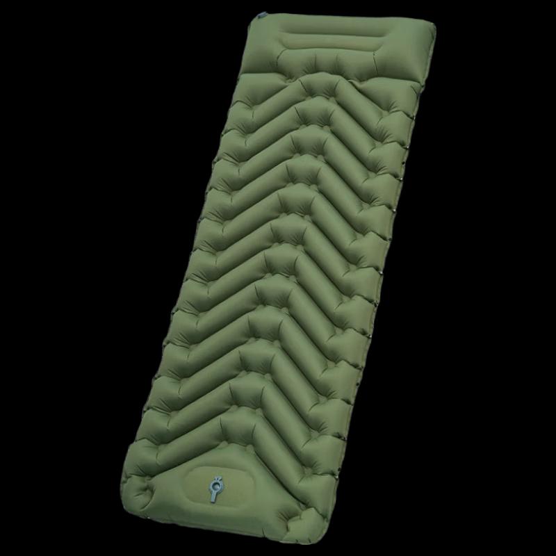 

Outdoor Camping Inflatable Sleeping Pad with Pillow and Foot Pump