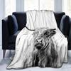 Ultra Soft Flannel Brown Cow Throw Blanket Highland Cattle Landscape Rustic Farmhouse All Season Warm Lightweight Cozy King Size