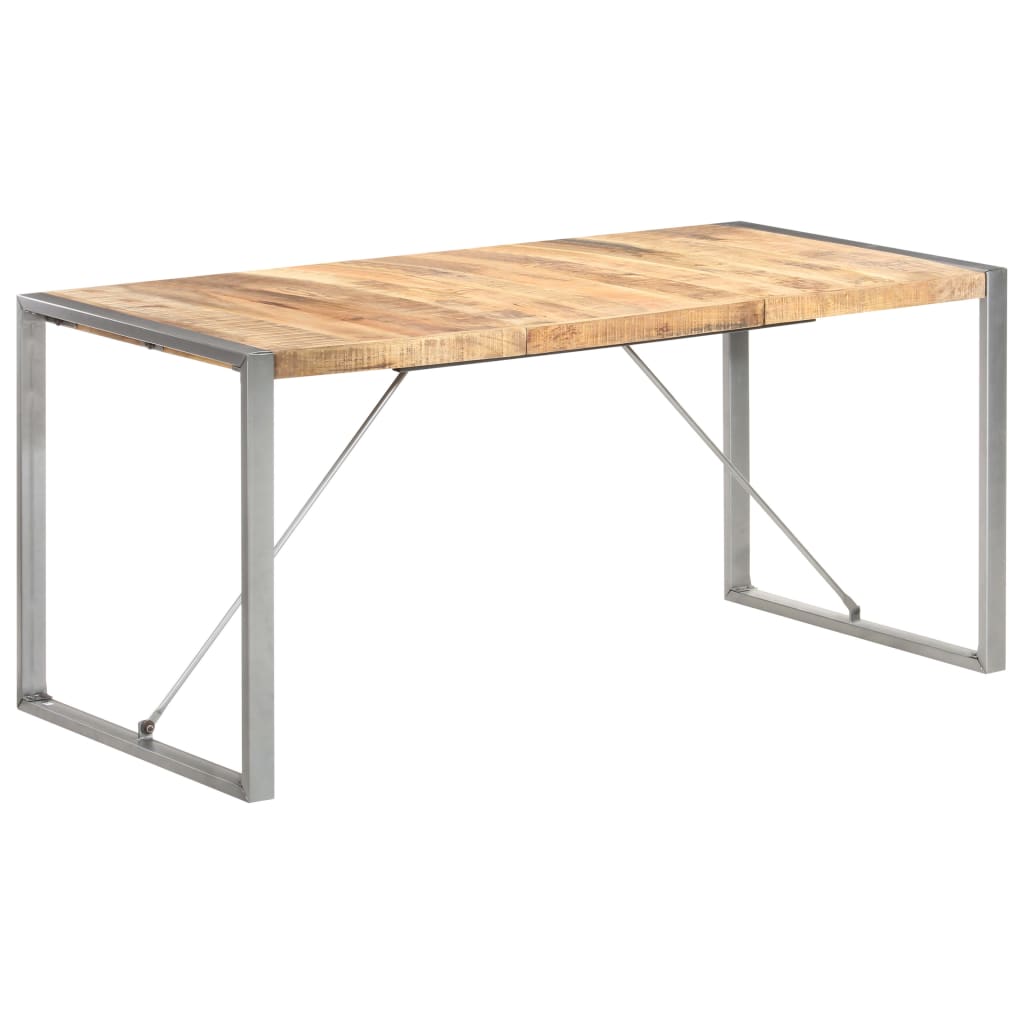 Dining Table 160x80x75 cm Rough Mango Solid Wood