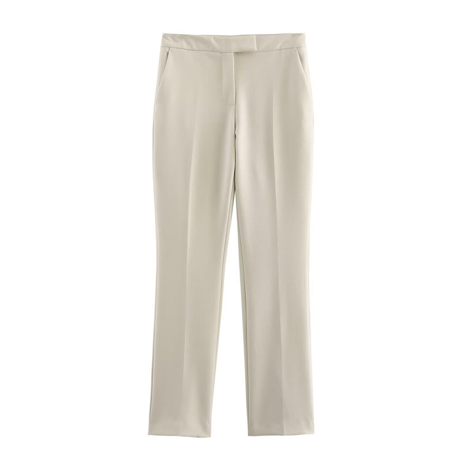 

Весна 2025 Женский приталенный однобортный блейзер и расклешенные повседневные брюки L