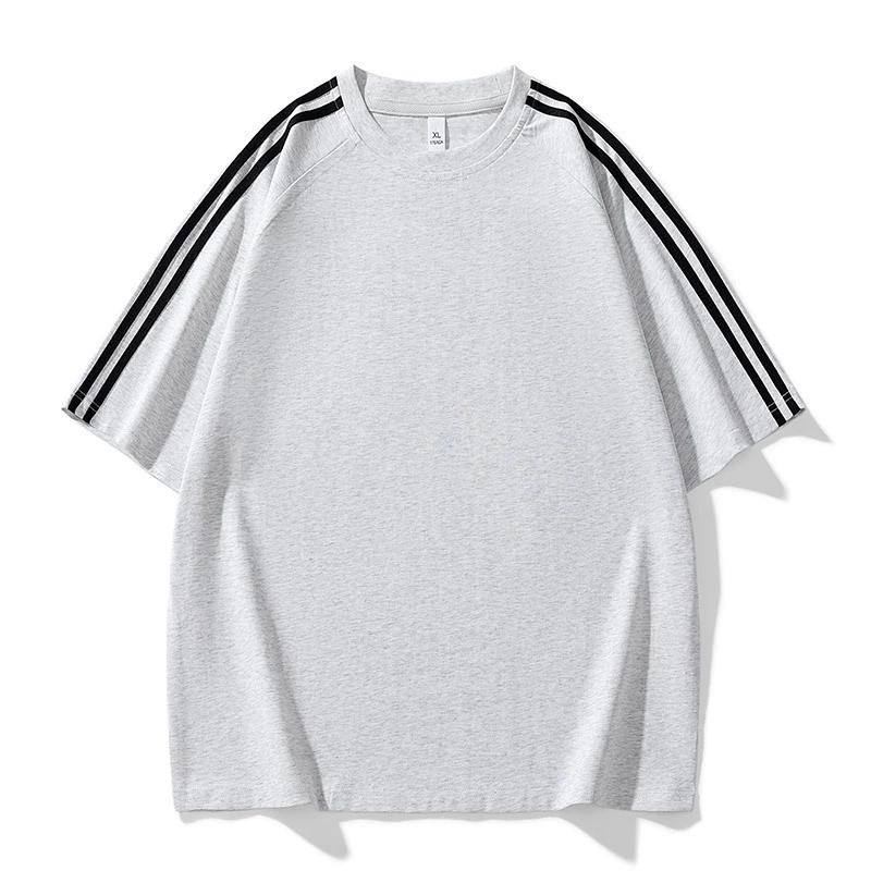 Pánské tričko s krátkým rukávem volného střihu s kulatým výstřihem a tříčtvrtečním rukávem