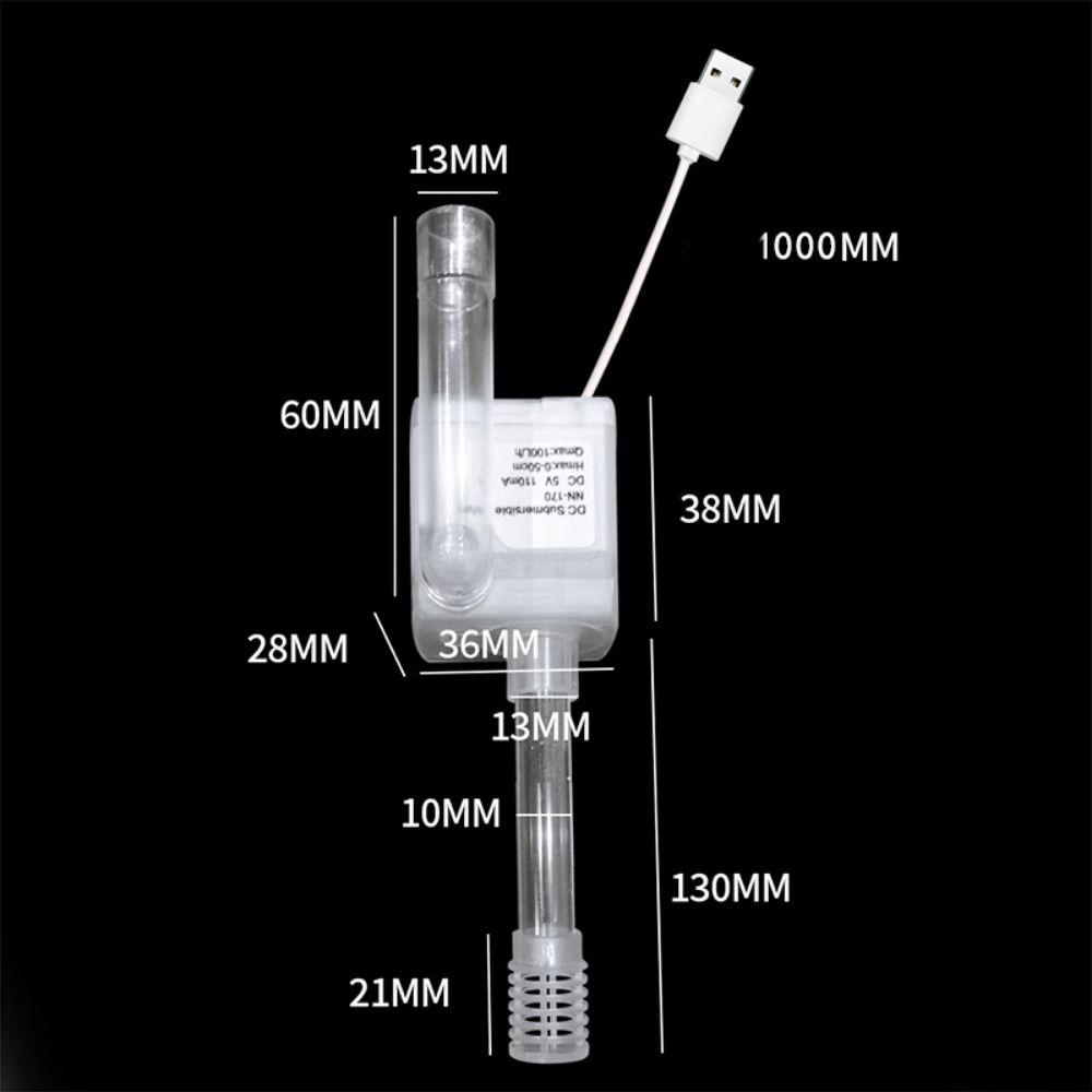 Ultra Quiet Small Submersible Pump USB Water Fountain Pump Portable Mini Water Pump  Fish Tank