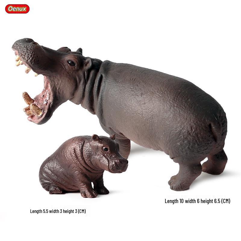 Animal Model Set: Lion, Tiger, Elephant, Panda, Giraffe, Hippo, Rhino, Sheep